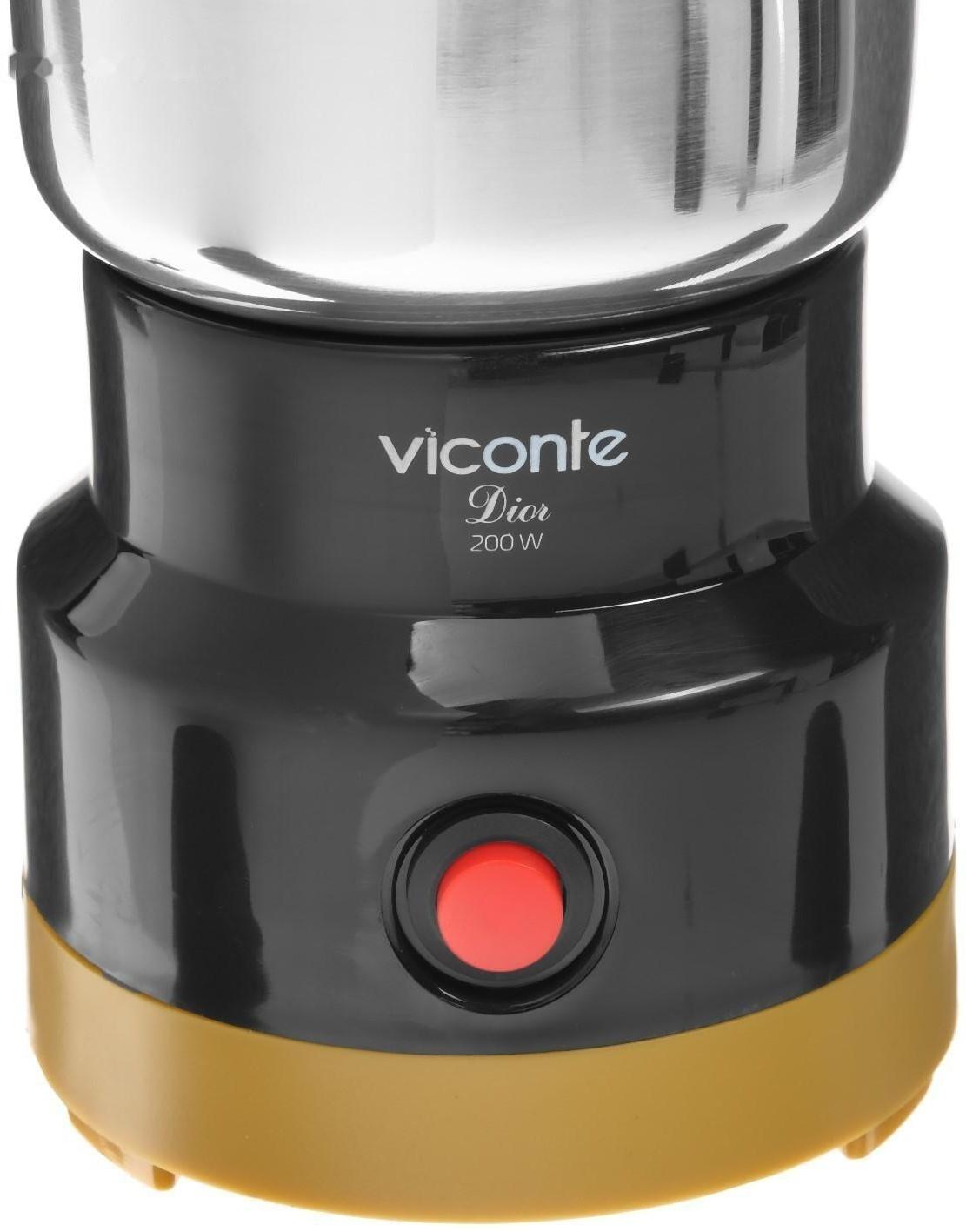 Кофемолка Viconte VC-3107 Dior, электрическая, 200 Вт, 75 г, чёрная