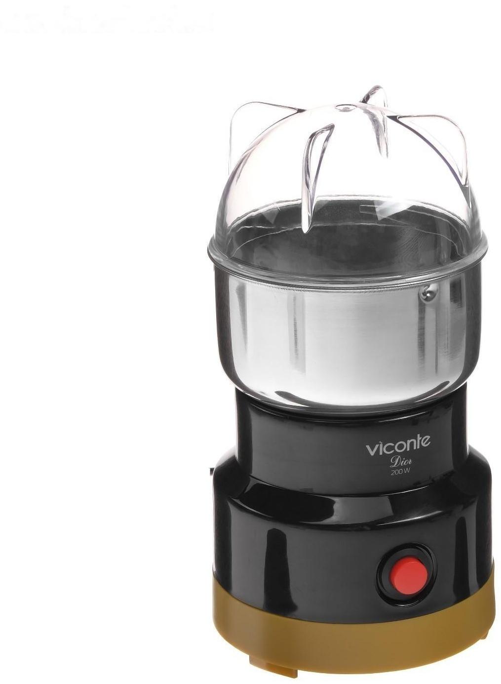 Кофемолка Viconte VC-3107 Dior, электрическая, 200 Вт, 75 г, чёрная