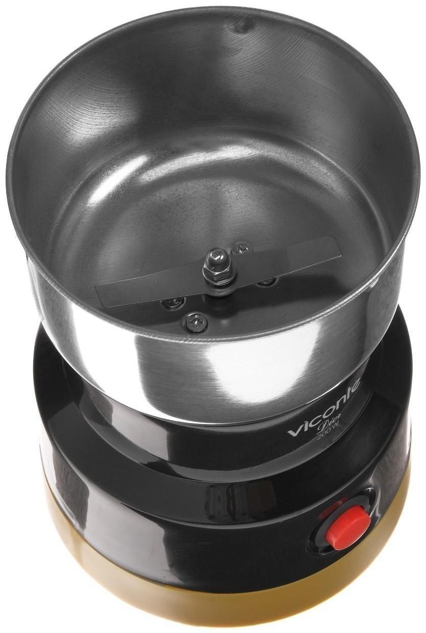 Кофемолка Viconte VC-3107 Dior, электрическая, 200 Вт, 75 г, чёрная
