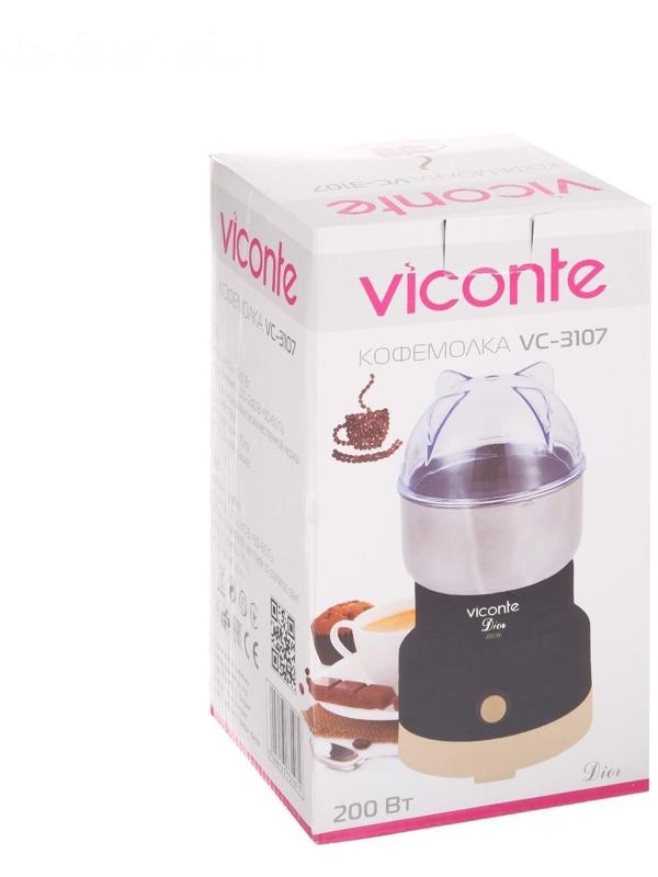 Кофемолка Viconte VC-3107 Dior, электрическая, 200 Вт, 75 г, чёрная