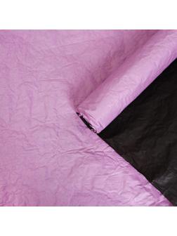 Бумага упаковочная, жатая, эколюкс, двухцветная, розовая, черная, двусторонняя, рулон 1 шт., 0,7 x 5 м