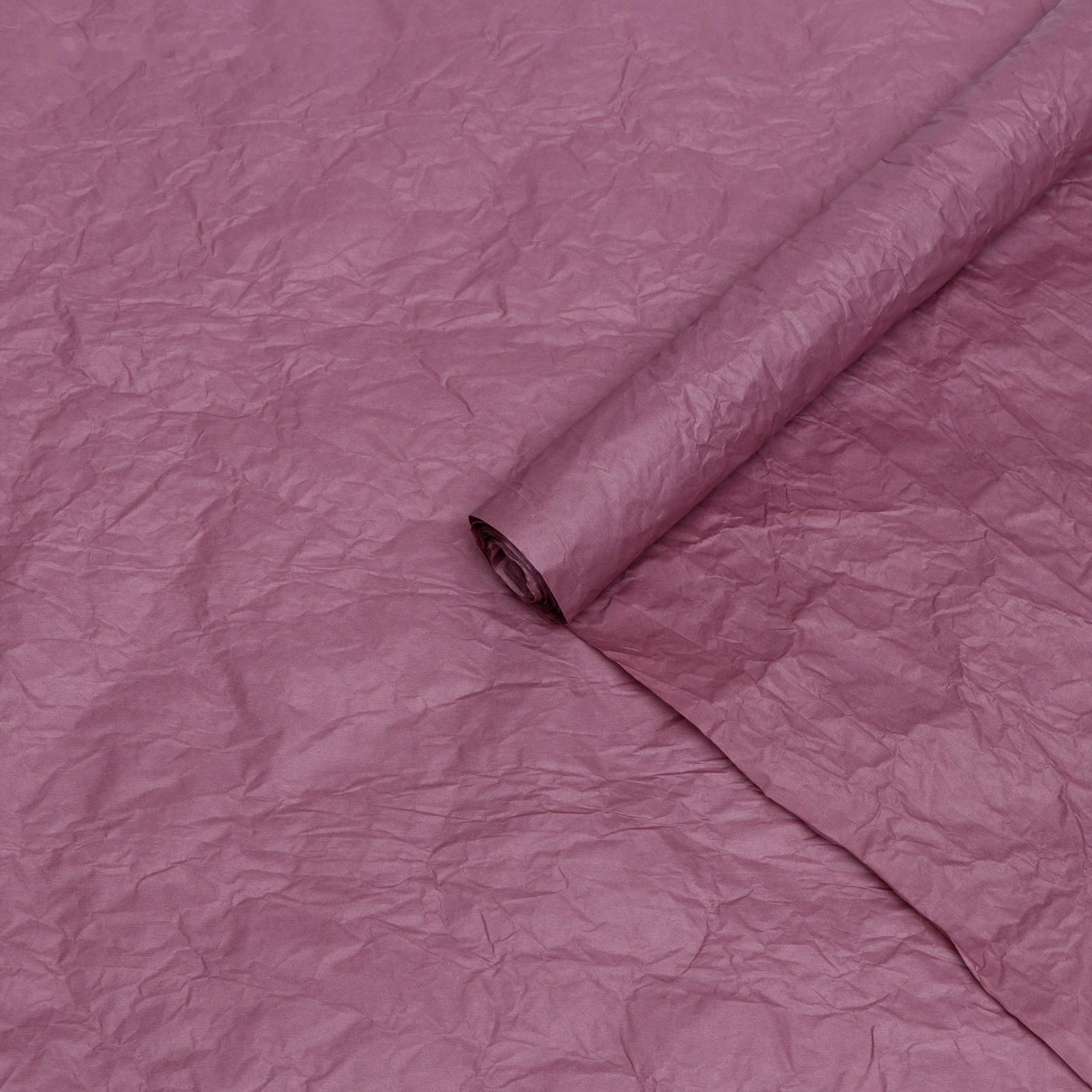 Бумага упаковочная, жатая, эколюкс, бордовая, однотонная, двусторонняя, рулон 1 шт., 0,7 x 5 м