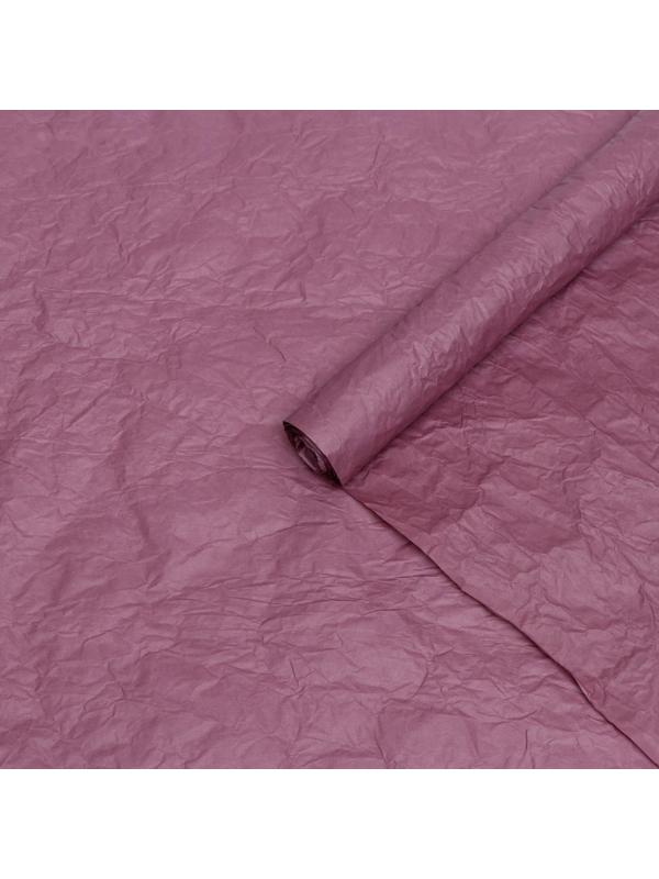 Бумага упаковочная, жатая, эколюкс, бордовая, однотонная, двусторонняя, рулон 1 шт., 0,7 x 5 м