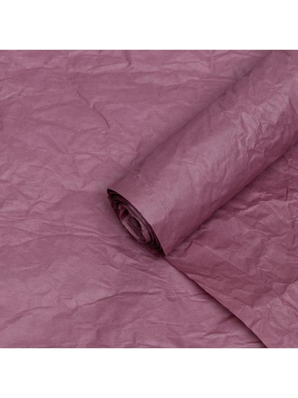 Бумага упаковочная, жатая, эколюкс, бордовая, однотонная, двусторонняя, рулон 1 шт., 0,7 x 5 м