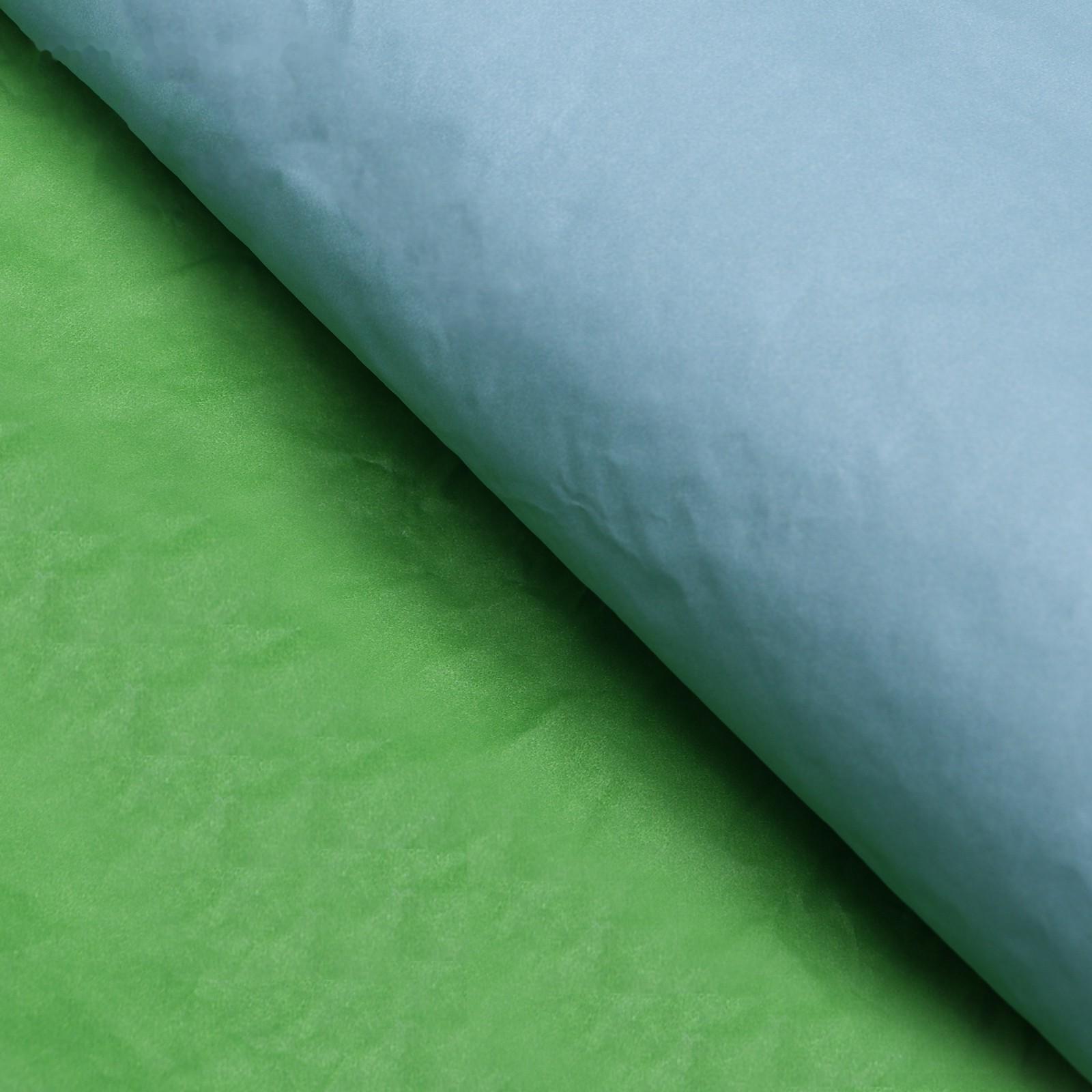 Бумага для упаковки, жатая, эколюкс, двусторонняя, двухцветная, бирюзовая, салатовая, зеленая, рулон 1 шт., 0,7 х 5 м