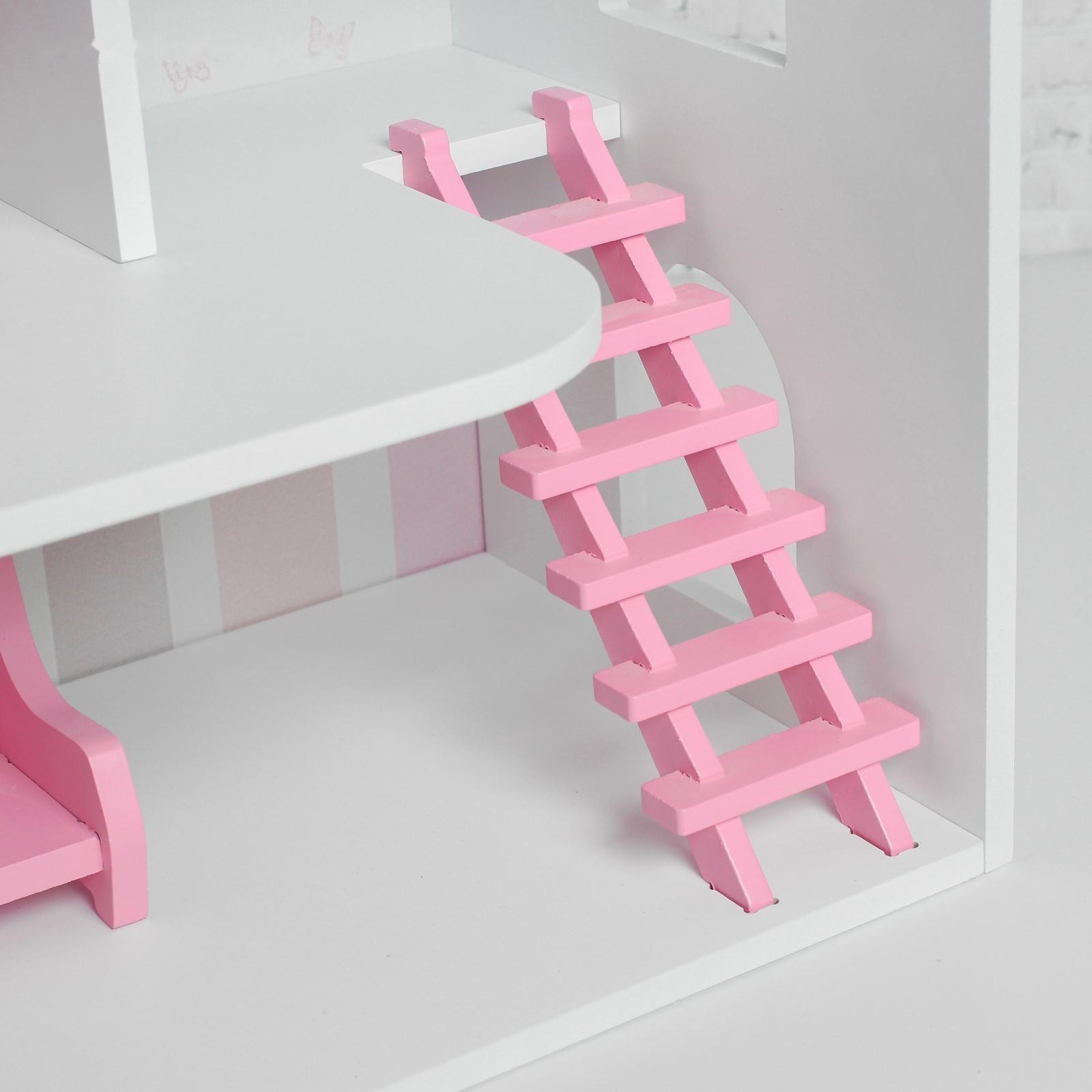 Кукольный дом «Мармелад» с обоями и набором мебели