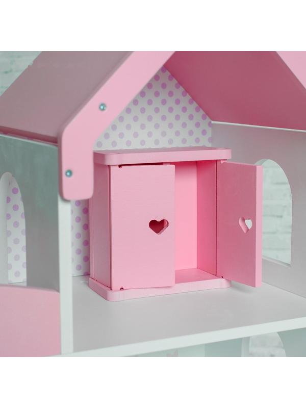 Кукольный дом «Мармелад» с обоями и набором мебели