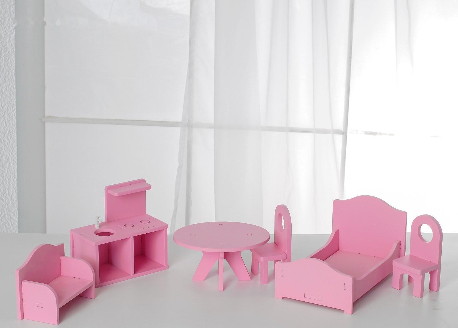 Кукольный дом «Джем» с обоями и набором мебели