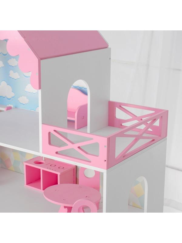 Кукольный дом «Джем» с обоями и набором мебели