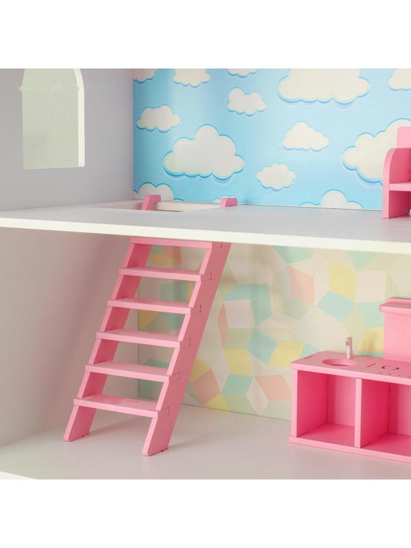 Кукольный дом «Джем» с обоями и набором мебели