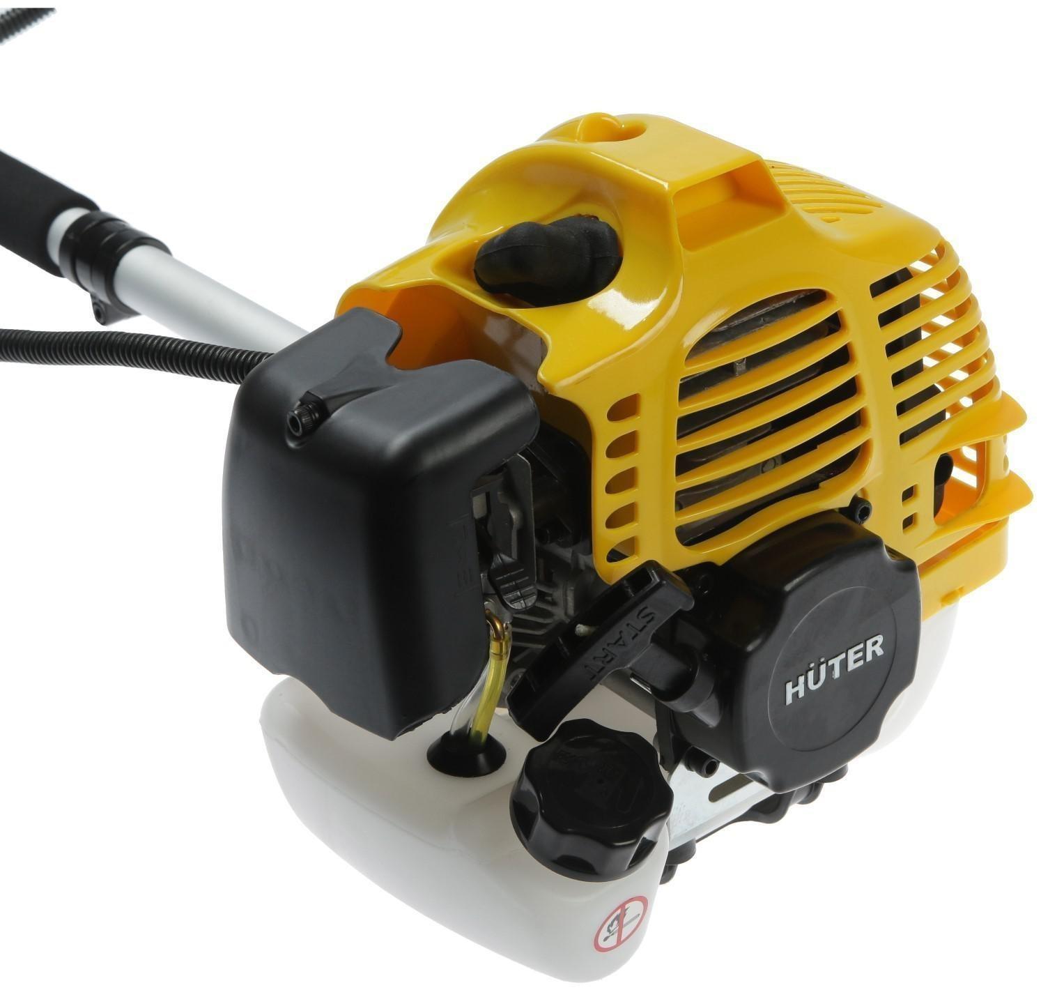 Триммер Huter GGT-1500TX, 2Т, 1500 Вт, 2 л.с., 43 см3, 9500 об/мин, леска/нож