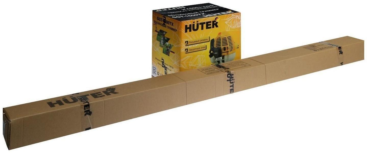 Триммер Huter GGT-1500TX, 2Т, 1500 Вт, 2 л.с., 43 см3, 9500 об/мин, леска/нож