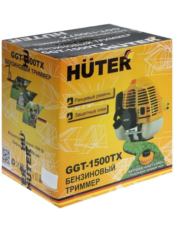 Триммер Huter GGT-1500TX, 2Т, 1500 Вт, 2 л.с., 43 см3, 9500 об/мин, леска/нож