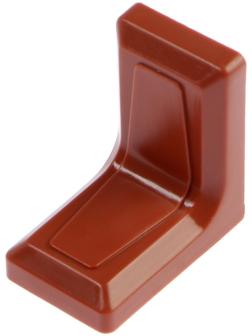 Уголок ТУНДРА, с декоративной накладкой, 26х26 мм, коричневый/цинк, 1 шт.