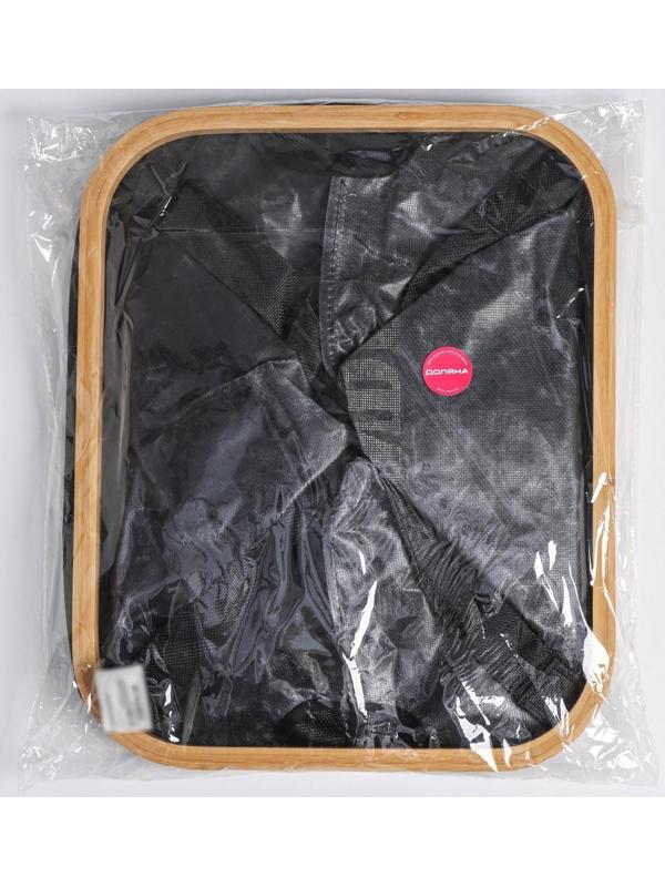 Корзина для белья прямоугольная Доляна «Модерн», 41×33,5×46,5 см, цвет чёрный