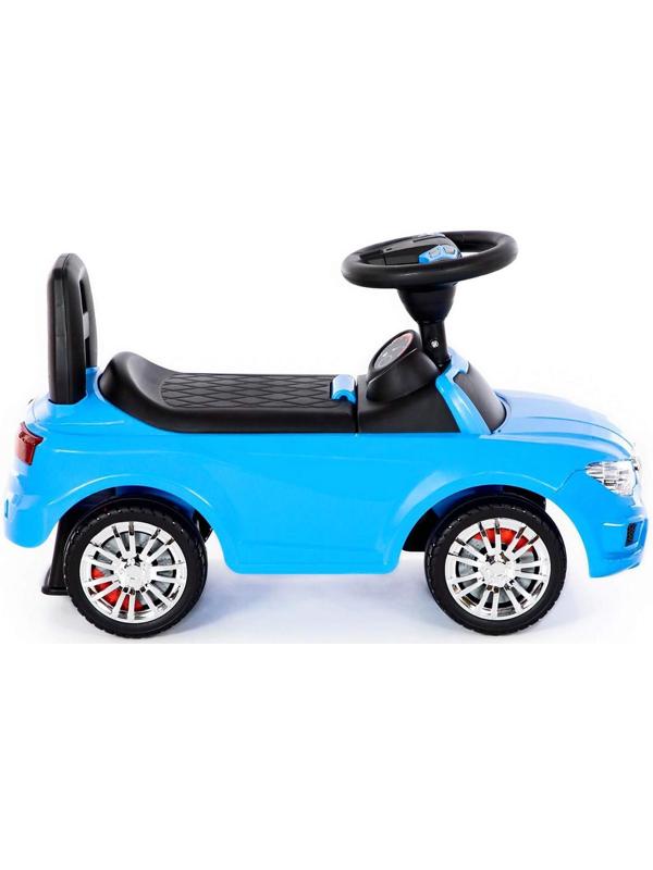Каталка-автомобиль SuperCar №5 со звуковым сигналом, цвет голубой