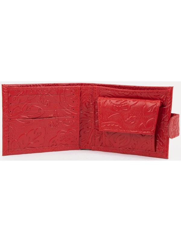 Кошелёк на кнопке, цвет красный