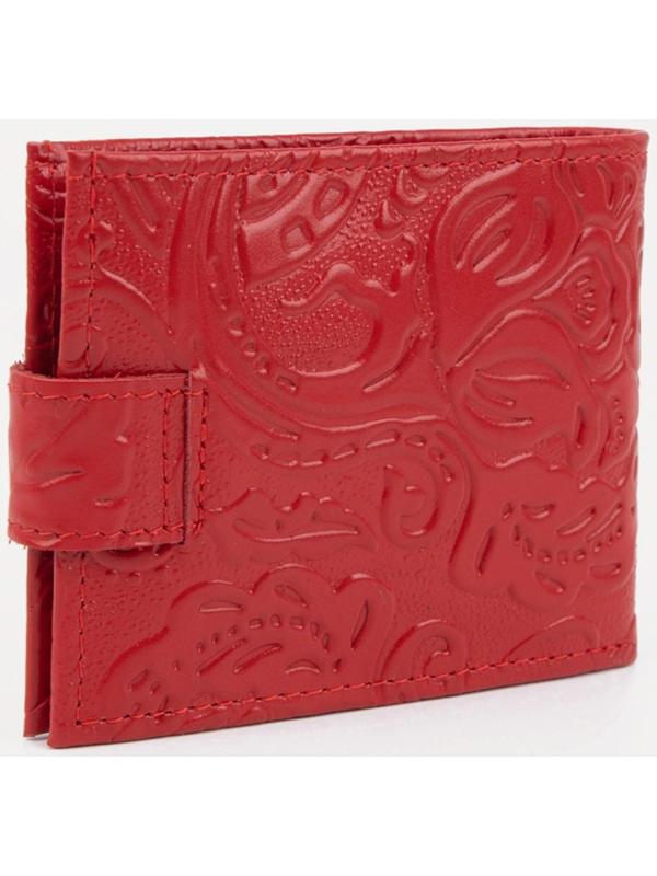 Кошелёк на кнопке, цвет красный