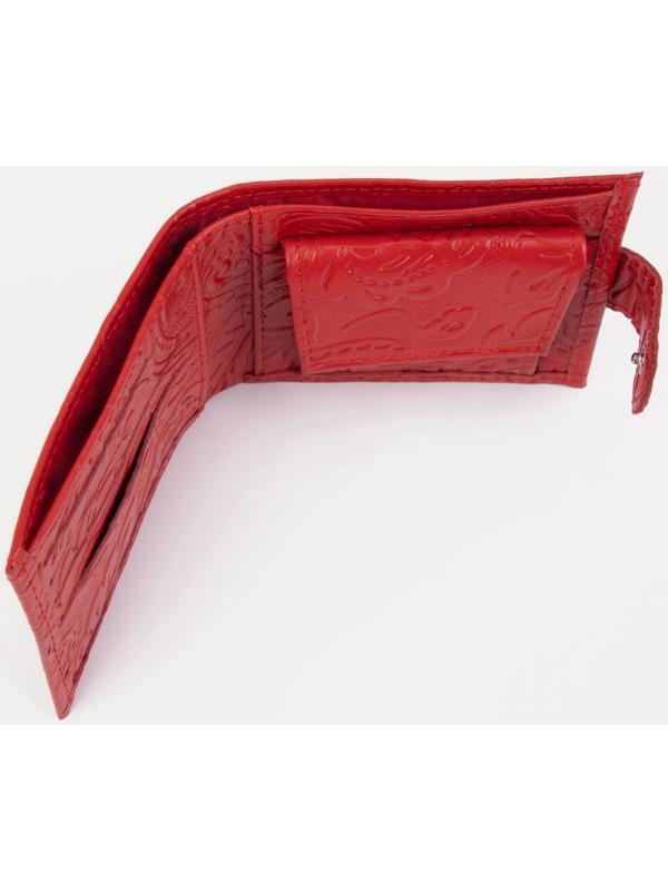 Кошелёк на кнопке, цвет красный