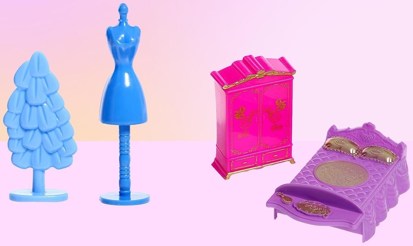 Замок для кукол, с фигурками, свет, звук, с аксессуарами