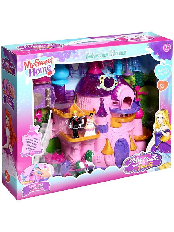Замок для кукол, с фигурками, свет, звук, с аксессуарами
