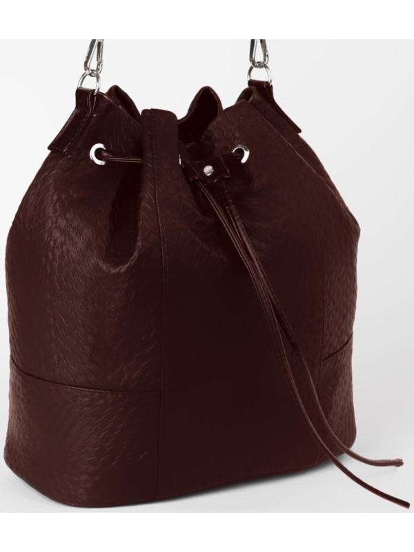 Утяжка для сумки, 85 × 0,8 см, цвет коричневый/серебряный