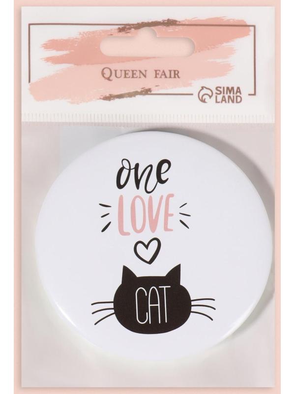 Зеркало складное «Кис-кис», d 7,5 см, рисунок МИКС