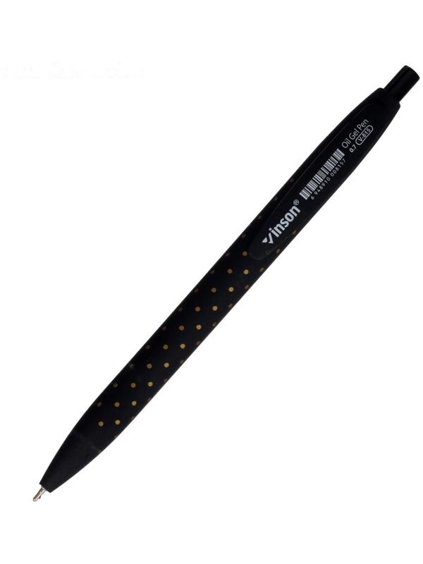 Ручка шариковая, автоматическая Vinson, 0.7 мм, стержень масляный синий, прорезиненный корпус, МИКС