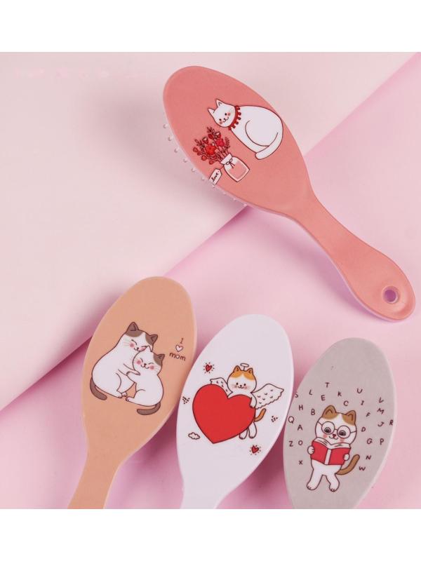 Расчёска массажная, 5,3 × 17,5 см, рисунок МИКС