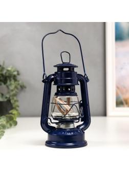 Керосиновая лампа декоративная синий 9,7х12,5х19 см