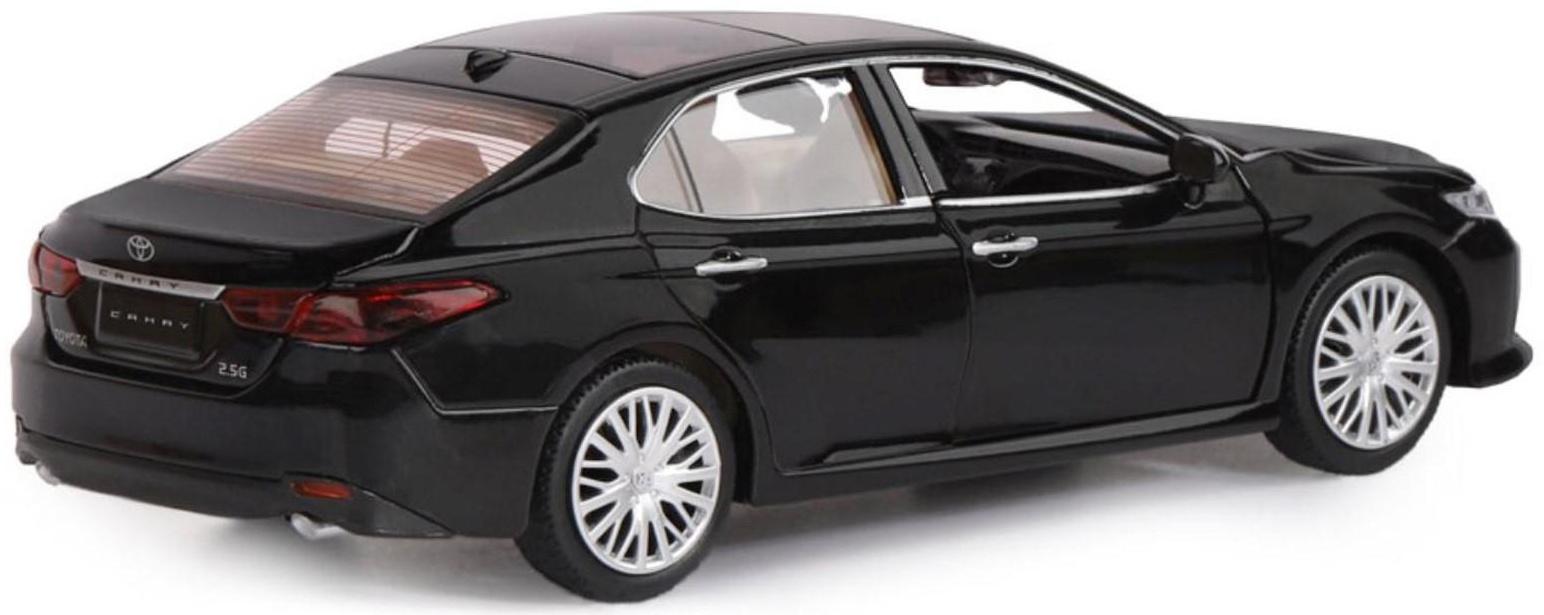 Машина металлическая Toyota Camry, 1:32,инерц, световые и звуковые эффекты, открываются двери, цвет чёрный