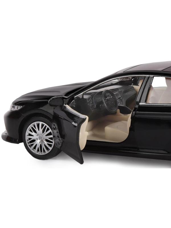 Машина металлическая Toyota Camry, 1:32,инерц, световые и звуковые эффекты, открываются двери, цвет чёрный