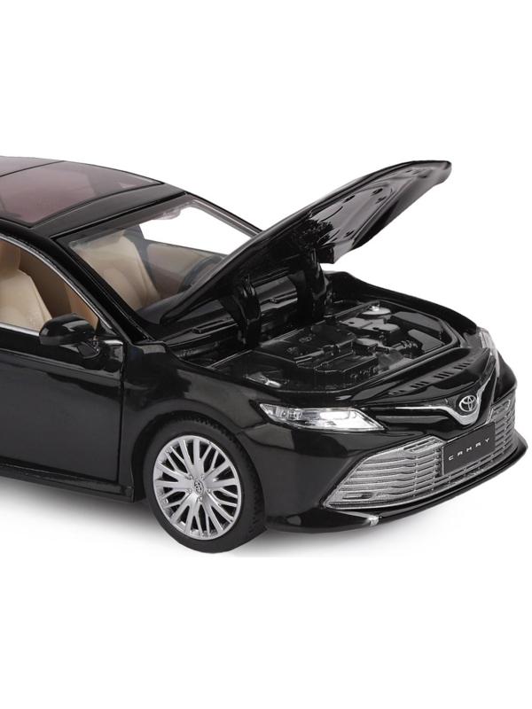 Машина металлическая Toyota Camry, 1:32,инерц, световые и звуковые эффекты, открываются двери, цвет чёрный
