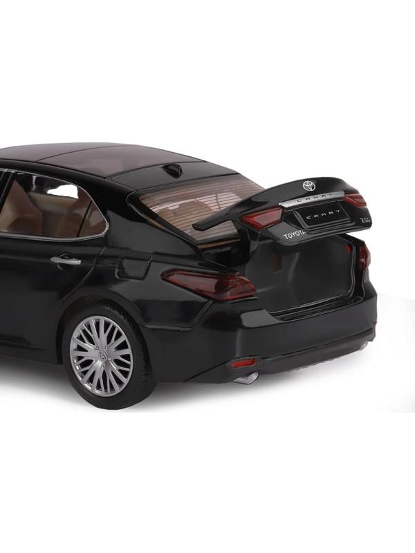 Машина металлическая Toyota Camry, 1:32,инерц, световые и звуковые эффекты, открываются двери, цвет чёрный