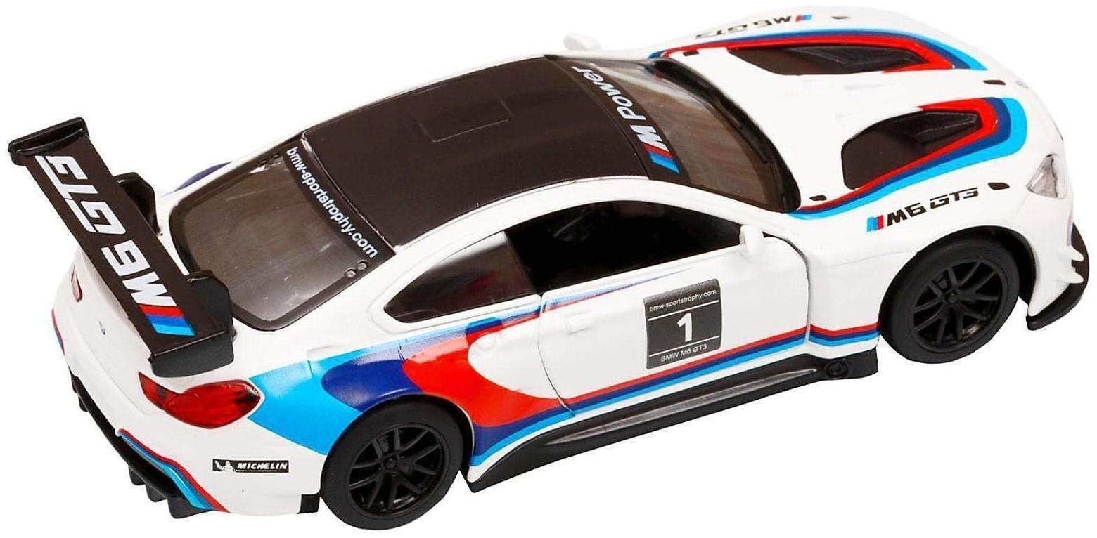 Машина металлическая BMW M6, 1:43, инерция, открываются двери, цвет белый