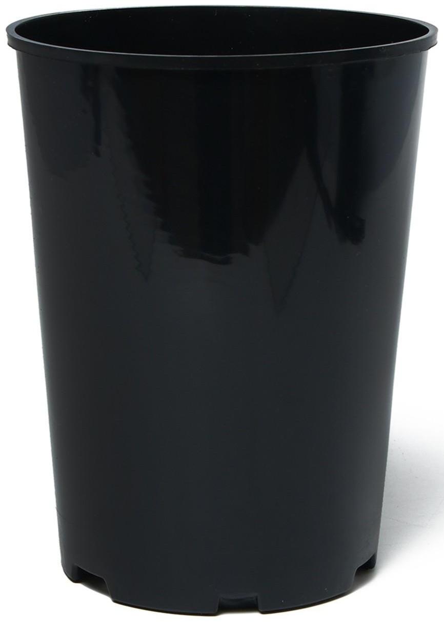 Горшок для рассады, 2 л, d = 14 см, h = 18 см, чёрный, Greengo