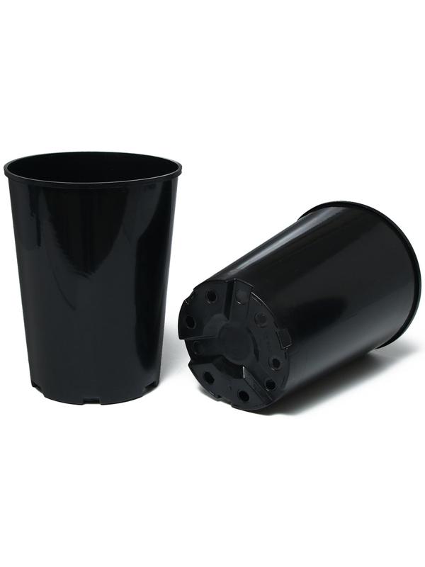 Горшок для рассады, 2 л, d = 14 см, h = 18 см, чёрный, Greengo