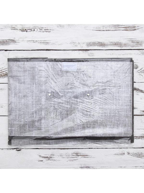 Короб стеллажный для хранения с крышкой «Ронда», 38×24×24 см, цвет серый