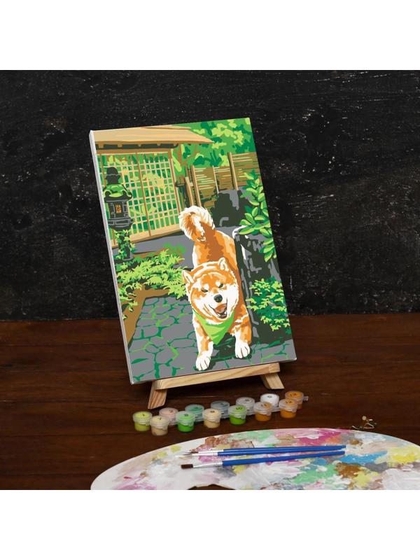 Картина по номерам на холсте с подрамником «Сиба-ину», 30х20 см