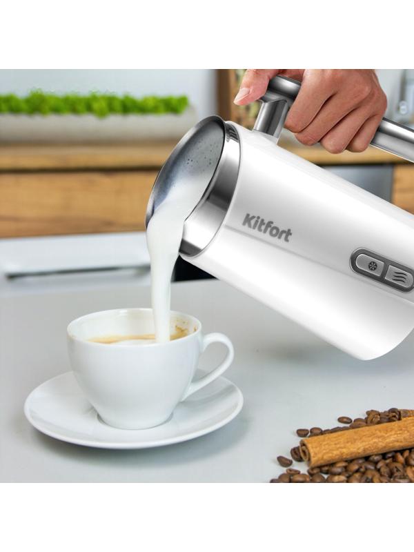 Капучинатор Kitfort КТ-751-2, 500 Вт, 0.3 л, 4 режима, белый