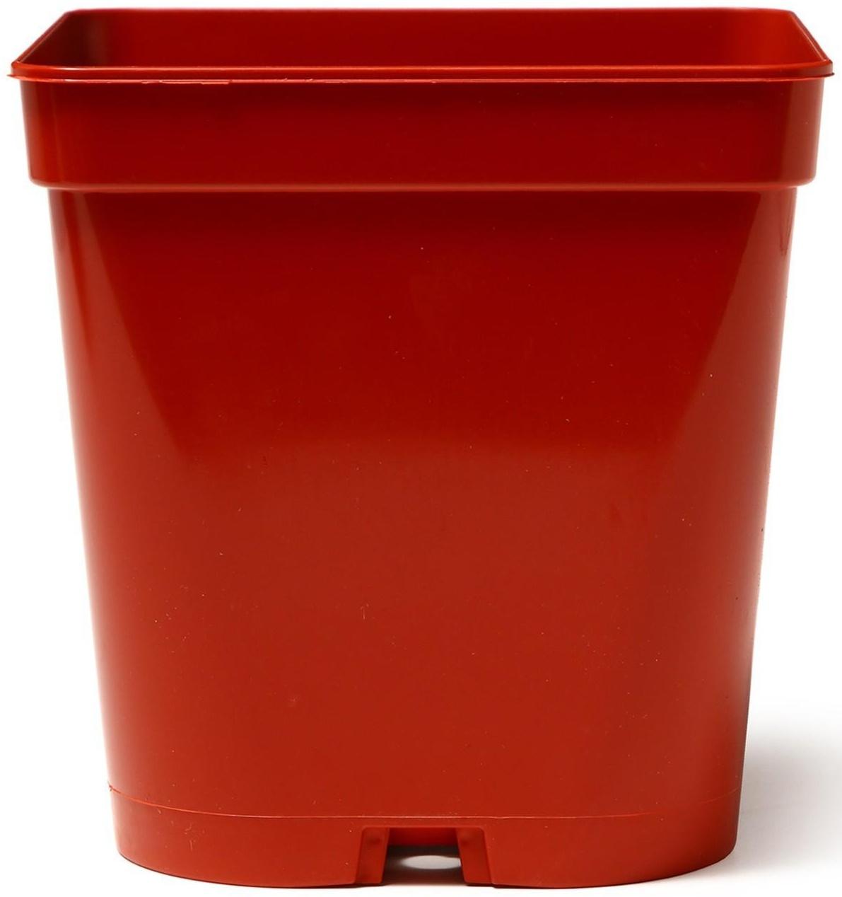 Горшок для рассады, 3 л, 16 × 16 × 16 см, терракотовый, Greengo