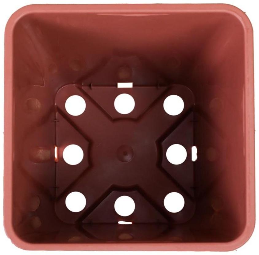 Горшок для рассады, 3 л, 16 × 16 × 16 см, терракотовый, Greengo