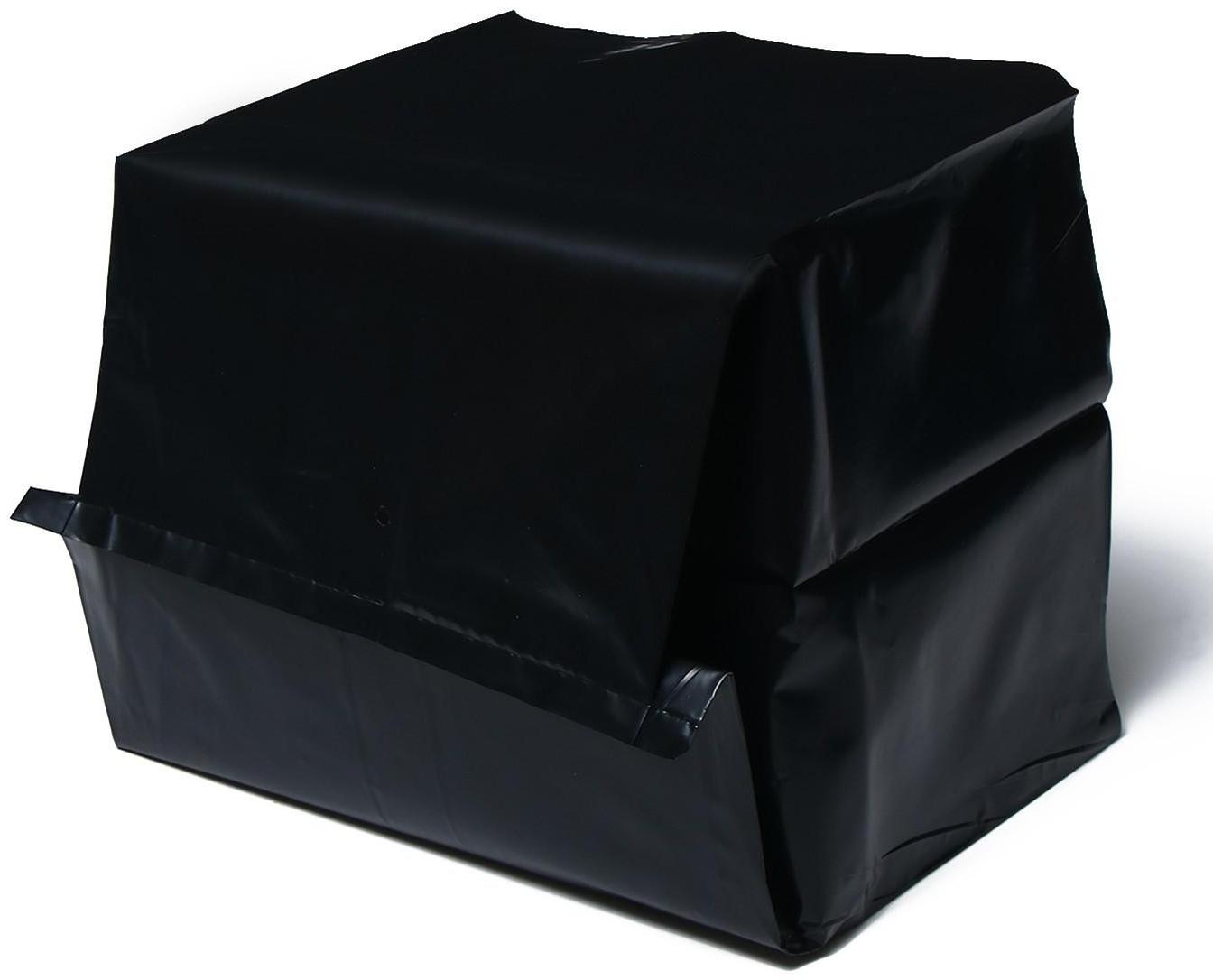 Пакет для рассады, 16 л, 28 × 25 см, толщина 120 мкм, с перфорацией, чёрный