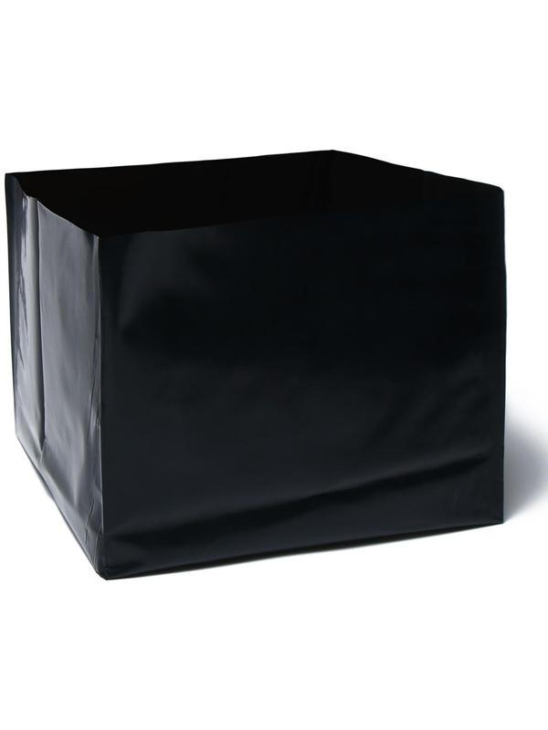 Пакет для рассады, 16 л, 28 × 25 см, толщина 120 мкм, с перфорацией, чёрный