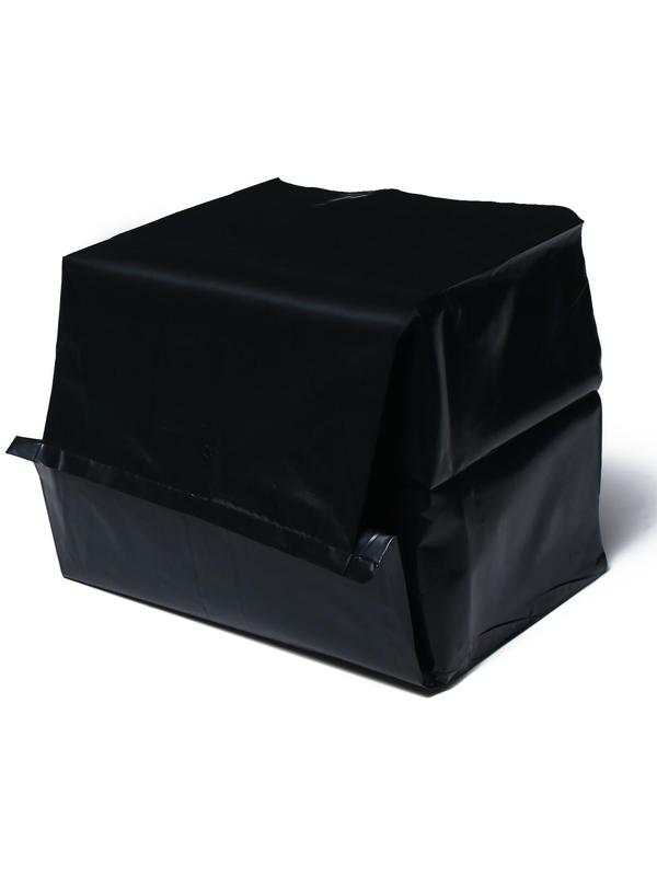 Пакет для рассады, 16 л, 28 × 25 см, толщина 120 мкм, с перфорацией, чёрный