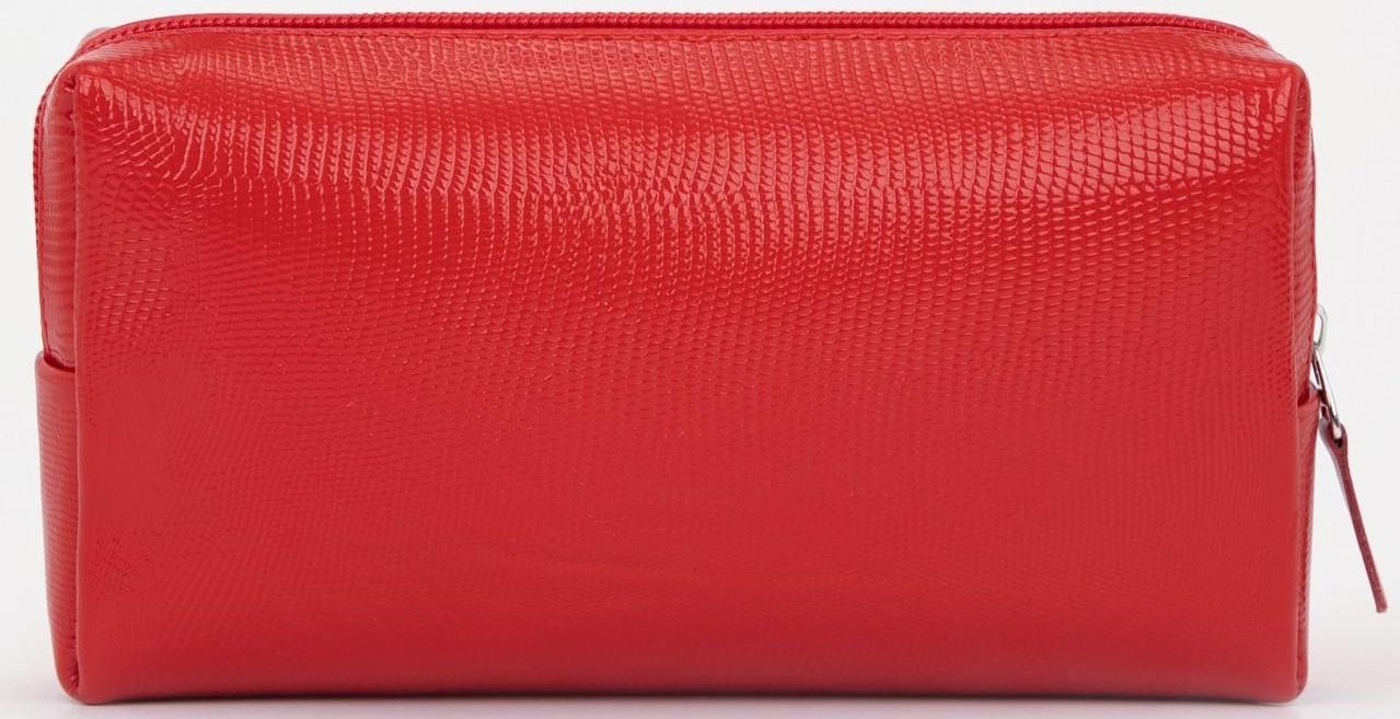 Косметичка на молнии, цвет красный