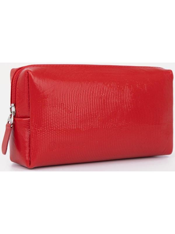 Косметичка на молнии, цвет красный