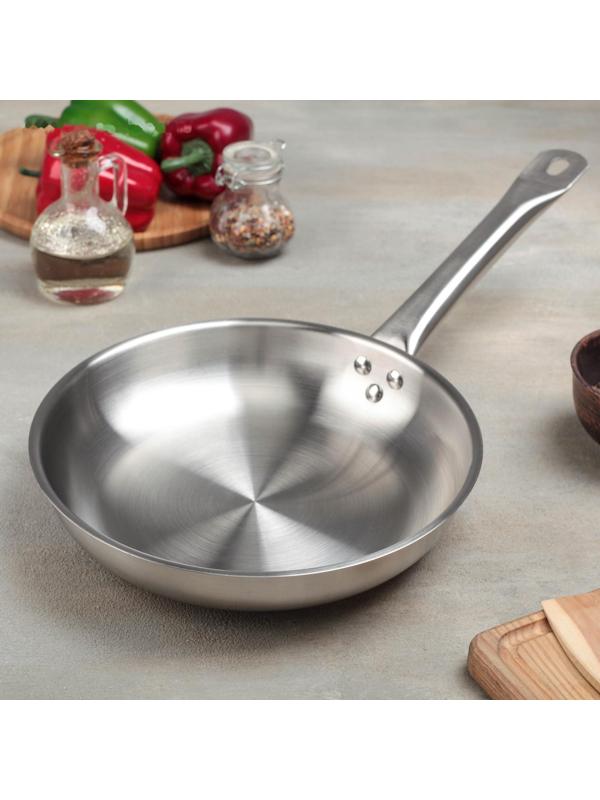 Сковорода, d=24 см, h=5 см, тройное дно, индукция