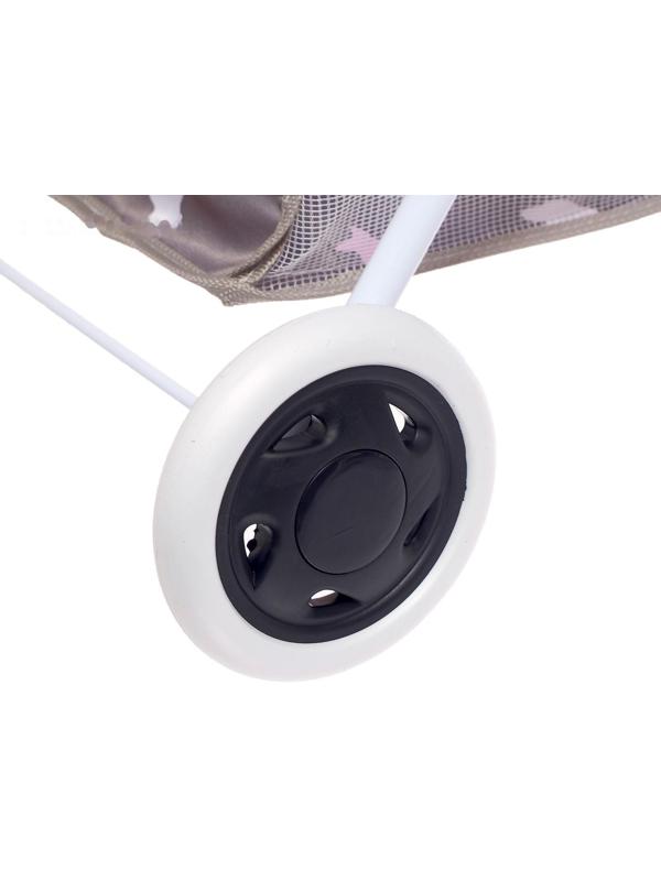 Коляска универсальная для кукол, с сумкой, с корзиной, металлический каркас