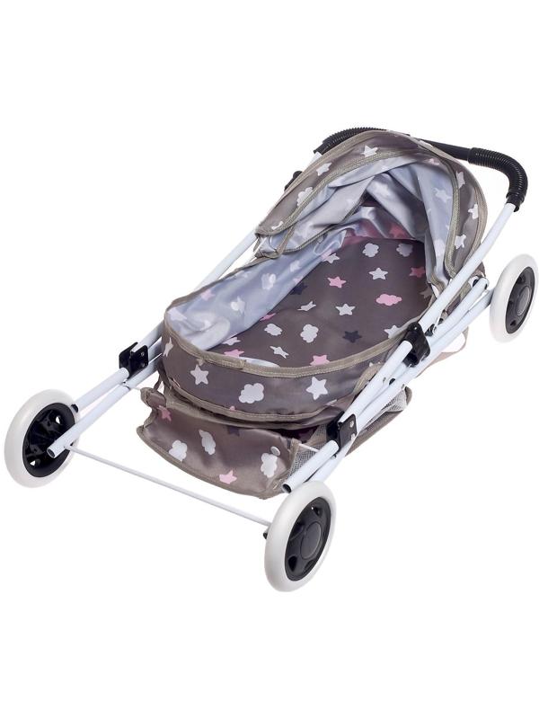 Коляска универсальная для кукол, с сумкой, с корзиной, металлический каркас